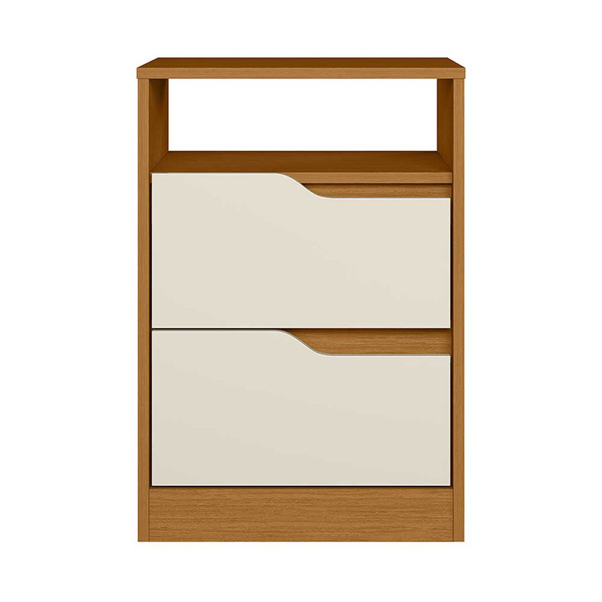 Velador VekkaHome Sole 2 Cajones Café Beige