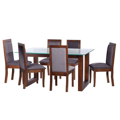 Juego de Comedor Latam Home Pamplona Salamanca 6 Sillas Velvet Pistacho