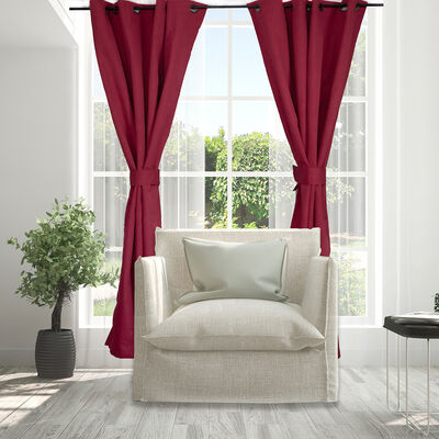 Set Cortinas Doral Amazon City  220 x 140 cm Rojo