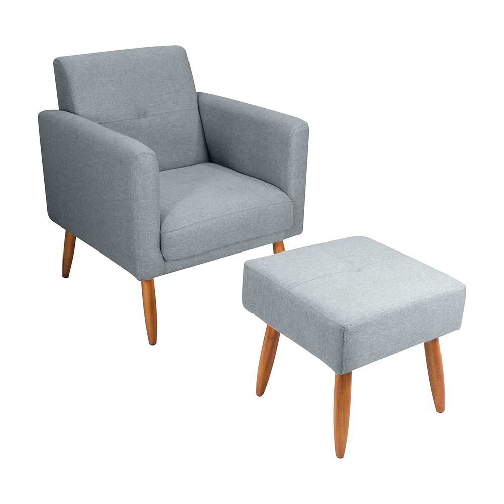 DECOCASA POLTRONA PEQUIM CON PUFF E-487