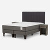 Cama Europea Rosen 2 Plazas New Style 2 Plus + Respaldo + 2 Veladores Lucio