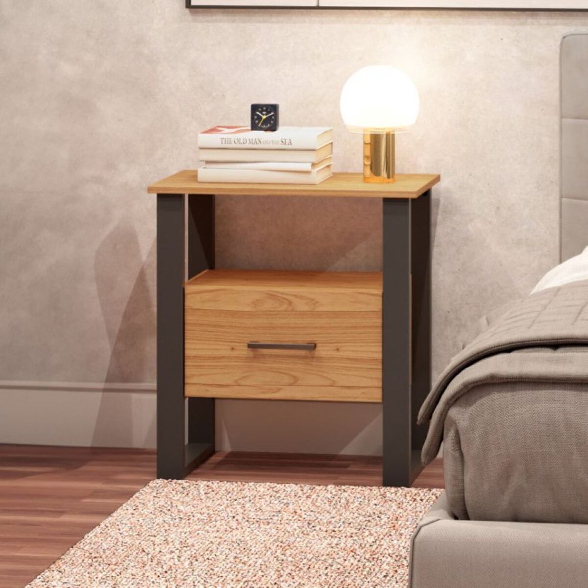 Velador Roca Campinas 1 Cajón Canela