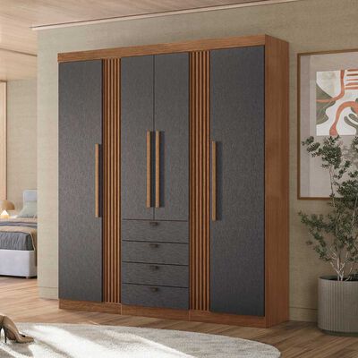 Clóset Onessta Aurora 4 Puertas 4 Cajones Grafito