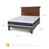 Cama Europea CIC 2 Plazas New Ortopedic + Respaldo Dublin Caramelo