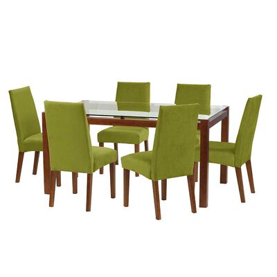 Juego de Comedor Latam Home Barcelona 6 Sillas Pistacho