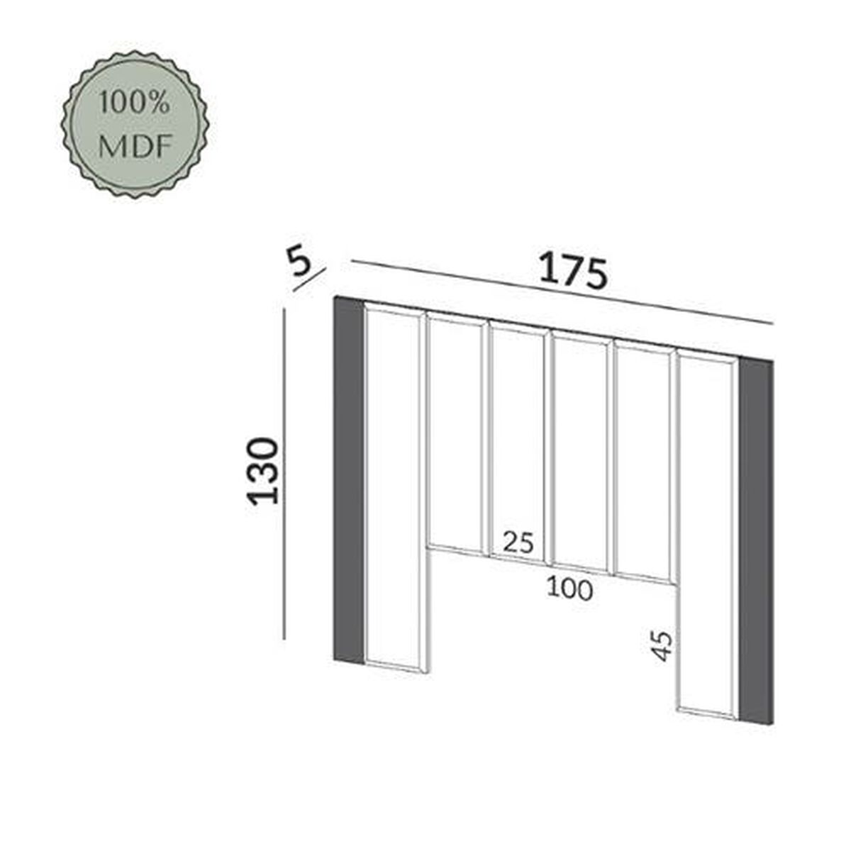 Respaldo Decocasa King TW194 Natural