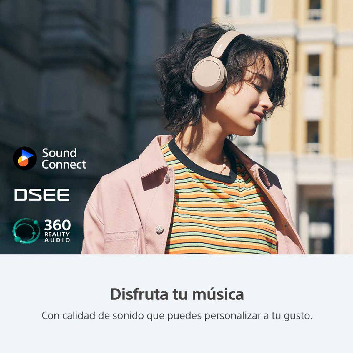 Audífonos Bluetooth Over Ear SONY WH-CH520/BZ Negro