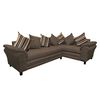 Sofá Seccional Derecho Living Factory Capri 5 Cuerpos Chocolate