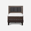 Combo Cama Europea Rosen 1 Plaza New Ergo T BN + Respaldo Rachel