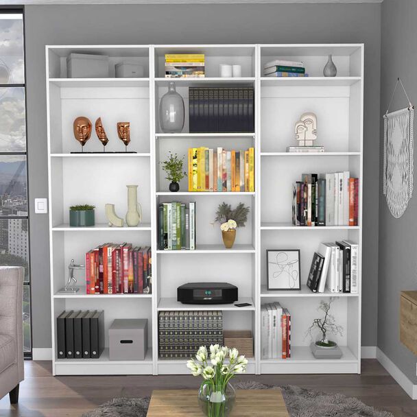2 Estantes 4 Repisas + Estante 5 Repisas + 3 Complementos TuHome Home Blanco