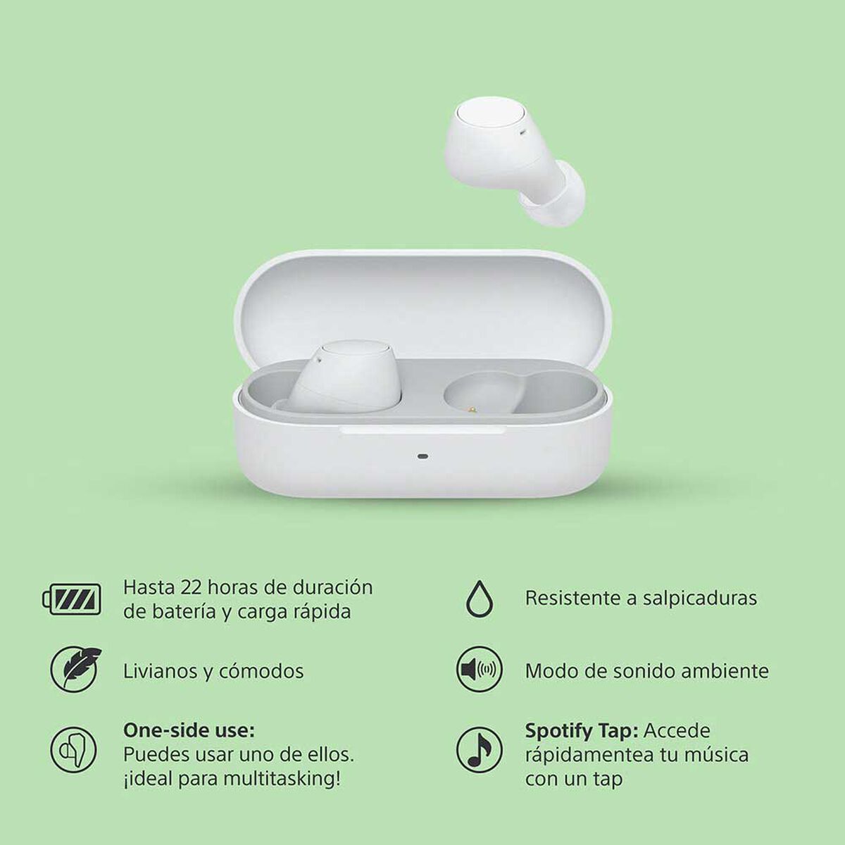 Audífonos Bluetooth In Ear SONY WF-C510/WZ Blanco