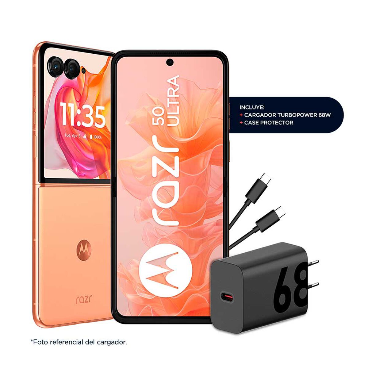 Celular Motorola Razr 50 Ultra 512GB 6,9" Peach Fuzz Liberado
