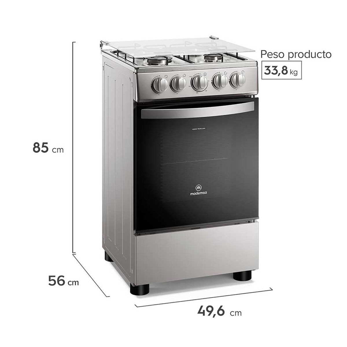 Cocina a Gas Mademsa FM4LS 4 Quemadores