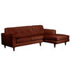 Sof&aacute; Seccional Derecho Latam Home Salerno 3 Cuerpos Chocolate