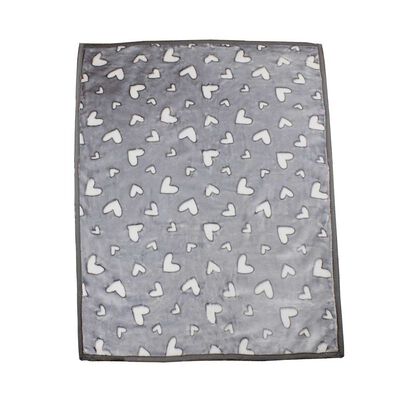 Manta Corazones Gris Bebesit