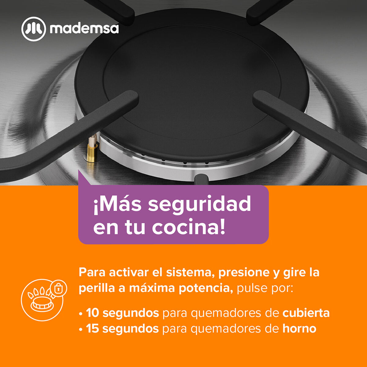Cocina a Gas Mademsa M 820 T 6 Quemadores