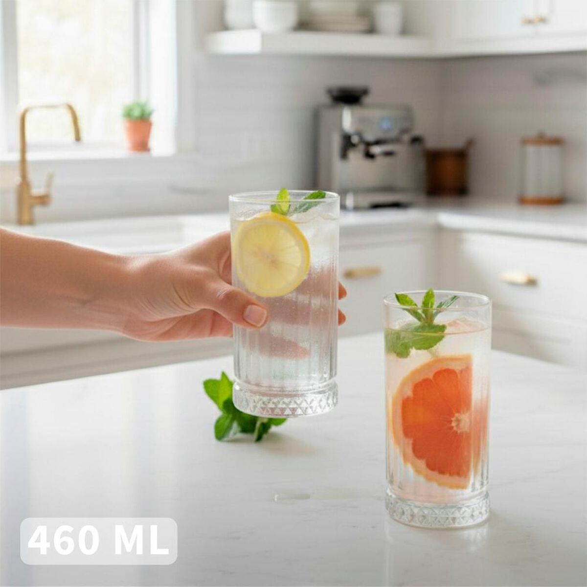 Set 6 Vasos Largos Simplit Vidrio 460ml Ginebra