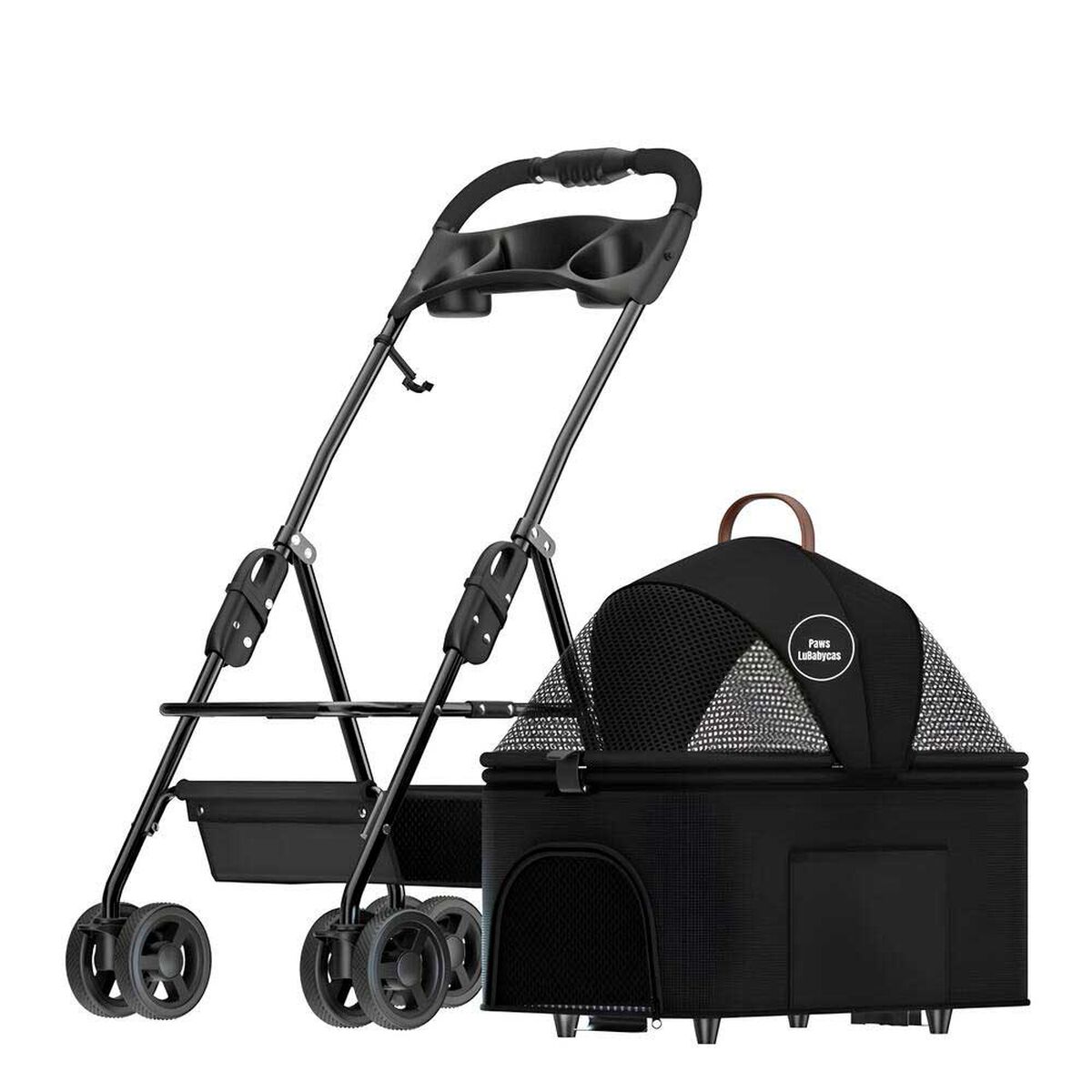 Coche para Mascota Lubabycas Paws Negro