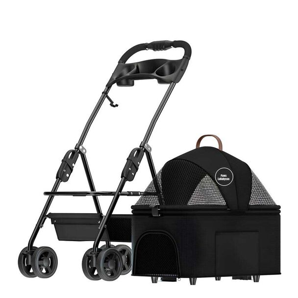 Coche para Mascota Lubabycas Paws Negro