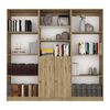 2 Estantes 4 Repisas + Estante 2 Puertas TuHome Home Macadamia