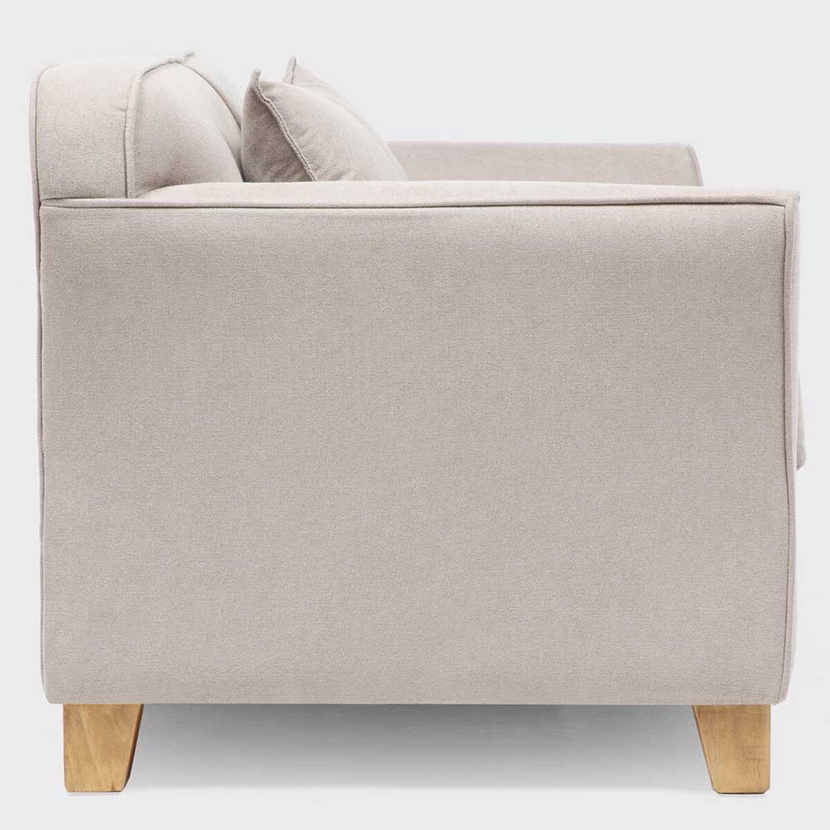 Juego de Living Almore Turin Tela Sofá 3 Cuerpos + Sofá 2 Cuerpos Beige
