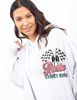 Polerón Hoodie Con Estampado Oversized Mujer Icono