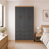 Closet Exit 4 Puertas 6 Cajones Roble Grafito