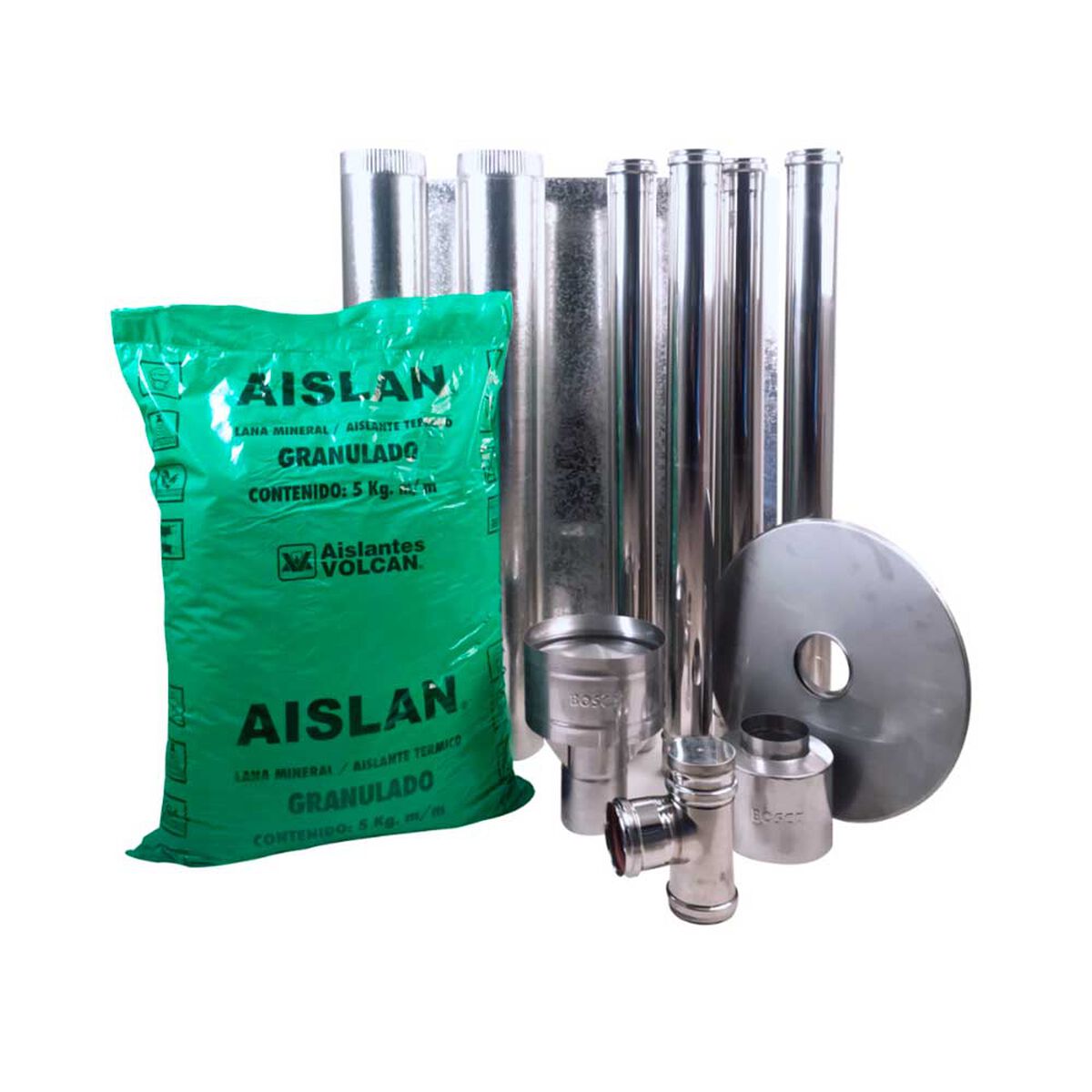Kit de Instalación Estufa a Pellet Bosca Inox