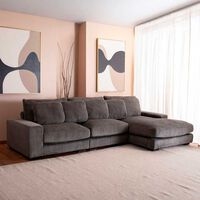 Sofá Seccional Daniels KM991RGR 4 Cuerpos Café