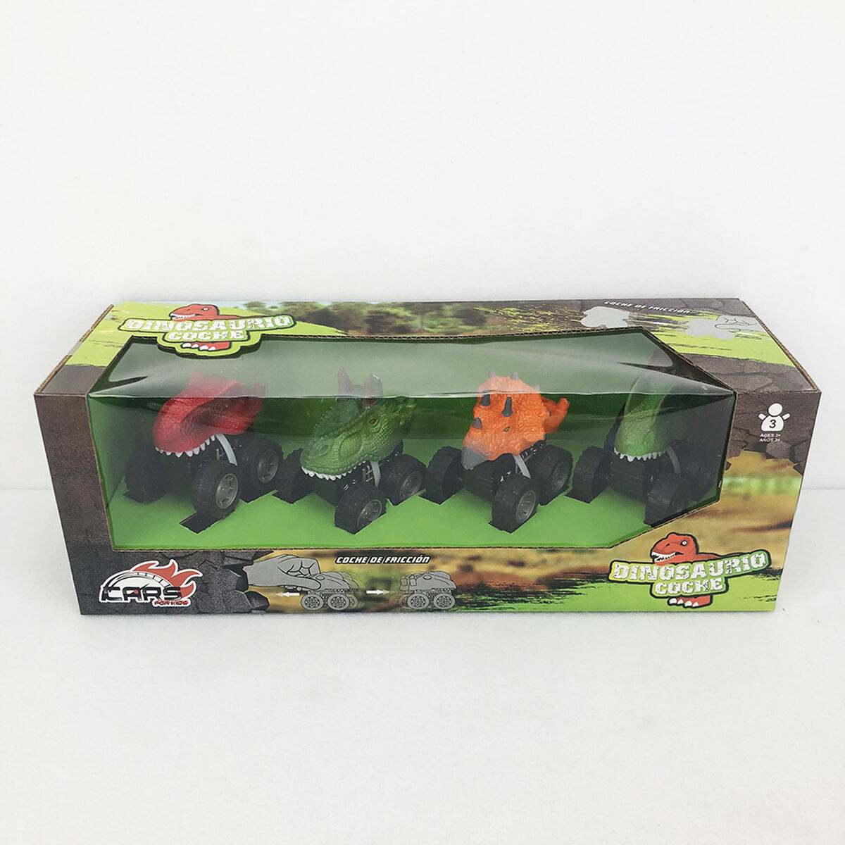 Set Auto de Fricción Dinosaurios