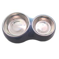 Plato Comida Agua Azul Marino Para Perro M Mascan