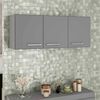 Mueble de Cocina Aereo Vekkahome Opie 3 Puertas Gris