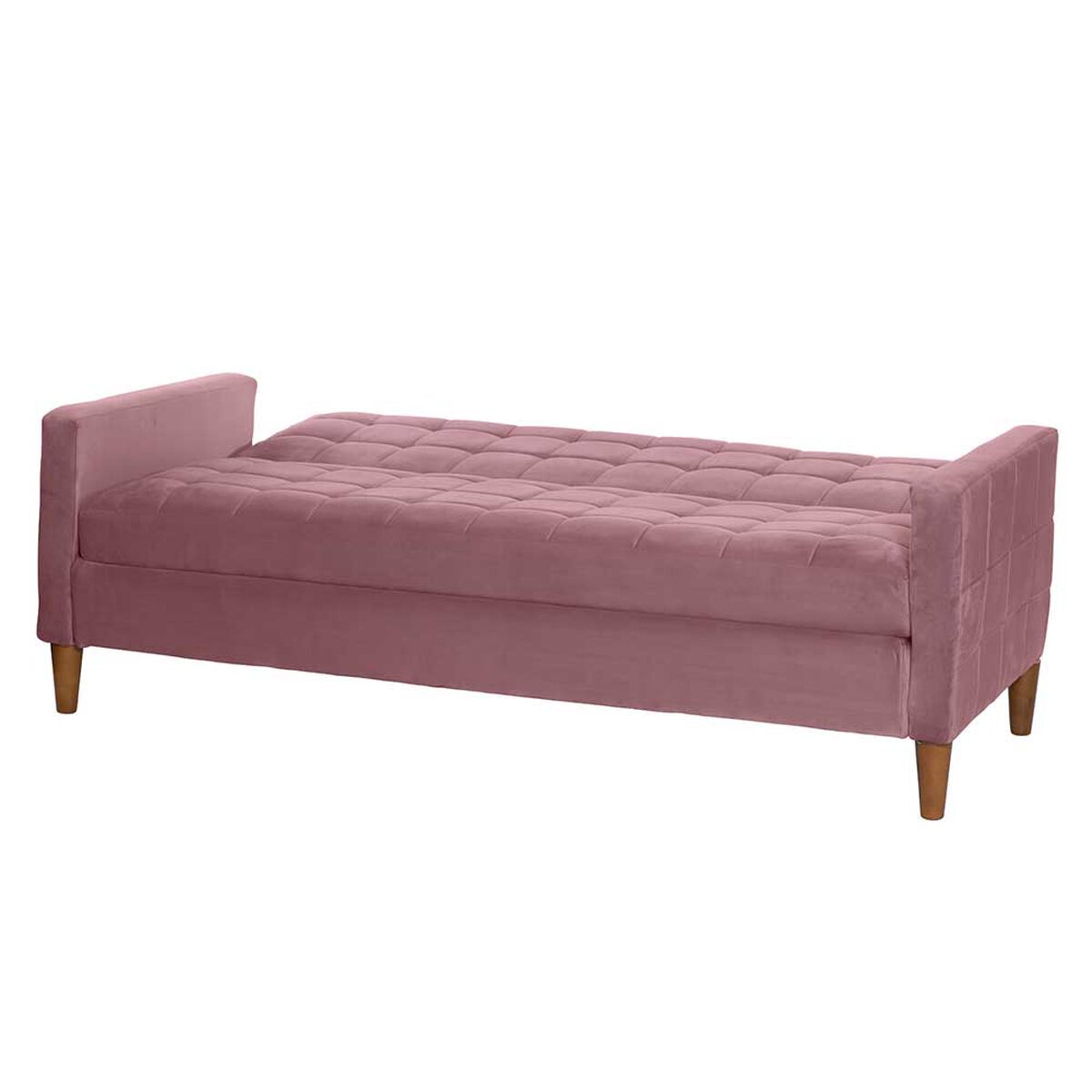 Futón Latam Home Genova Velvet 3 Cuerpos Palo Rosa