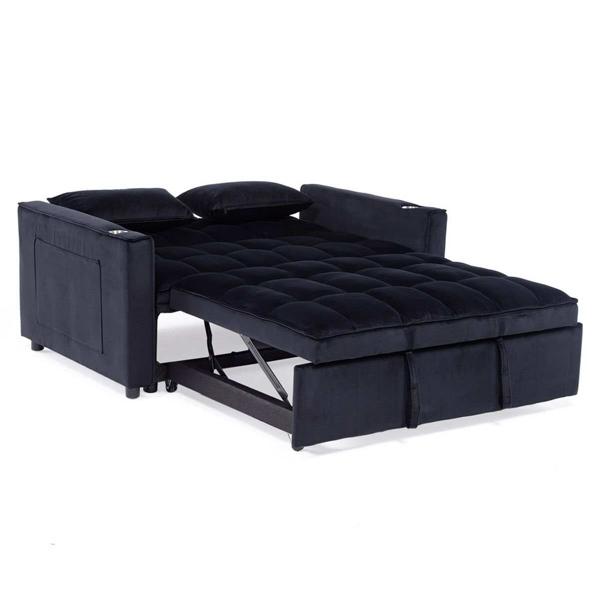 Sofá Cama Daniels KMP1BK 2 Cuerpos Negro