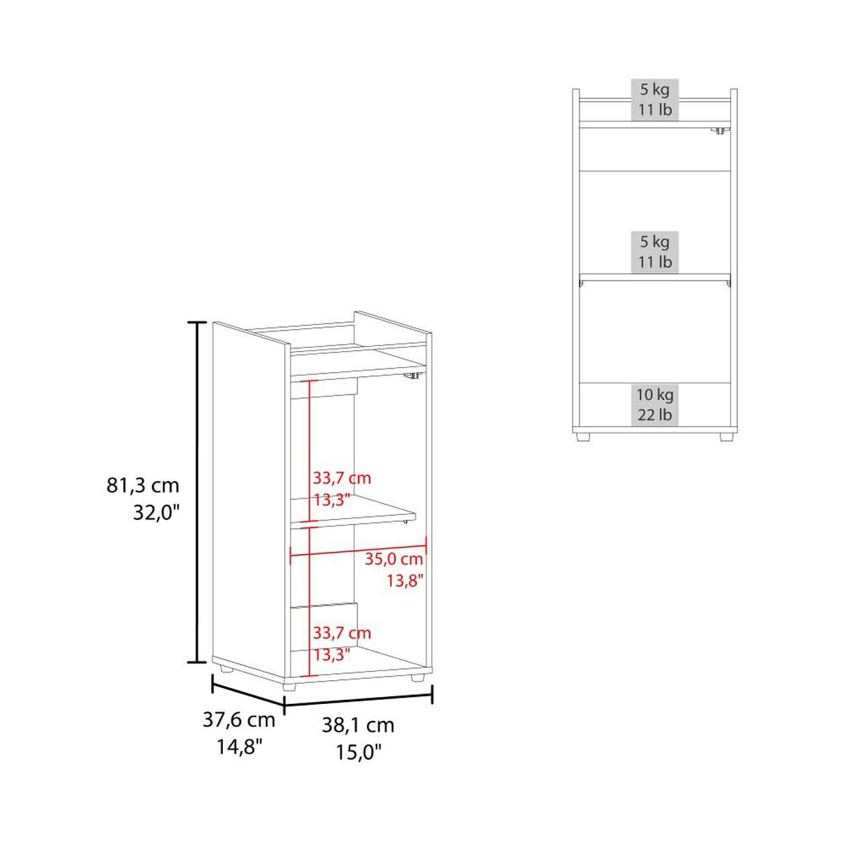 BAR BAJO THEBA 1 PUERTA VIDRIO 81,3X38,1X37,6 CM WENGUE