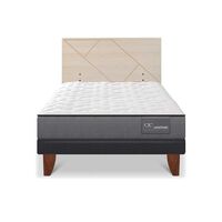 Cama Europea CIC 1,5 Plazas Anatomic + Respaldo Villarrica Alpino