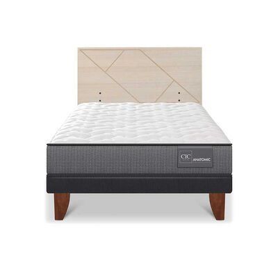 Imagen 1 del producto Cama Europea CIC 1,5 Plazas Anatomic + Respaldo Villarrica Alpino