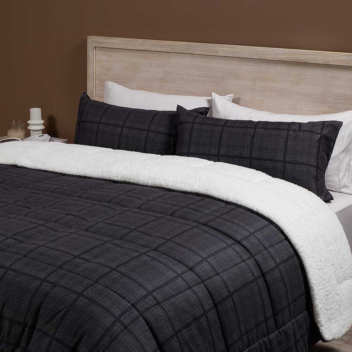 Plum&oacute;n Rosen 2 Plazas Sherpa Alaska Multi Negro/Gris