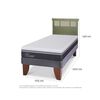 Cama Europea CIC 1,5 Plazas Ortopedic Advance + Respaldo Dublin Olivo