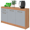 Mueble Base Cocina Vekkahome Alba 3 Puertas Caf&eacute;