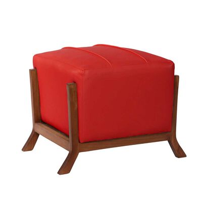 Pouf Latam Home Marsella PU Rojo