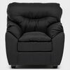 Juego de Living Almore Belén Sofá 2 Cuerpos + Dos Sillones 1 Cuerpo Negro