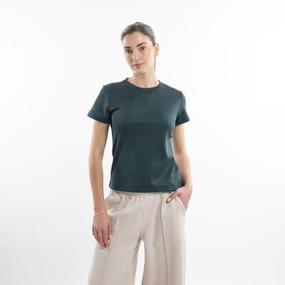 Polera Manga Corta Textura Mujer Lotto Strada