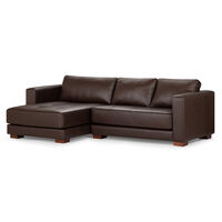 Sofá Seccional Izquierdo Rosen Copeland 3 Cuerpos Marron