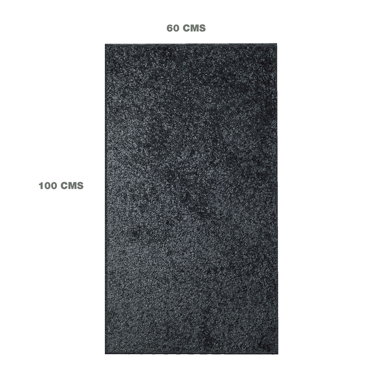 Bajada De Cama Doral Shaggy 100 x 60 cm Negro