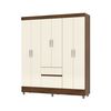 Cl&oacute;set Vekkahome Americano 6 Puertas 2 Cajones Beige