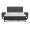 Cama Europea CIC King Ortopedic Advance + Respaldo Eufrates + 2 Veladores