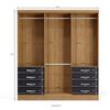 Closet Yardas Agustina 6 Puertas 8 Cajones Freij&oacute; Negro