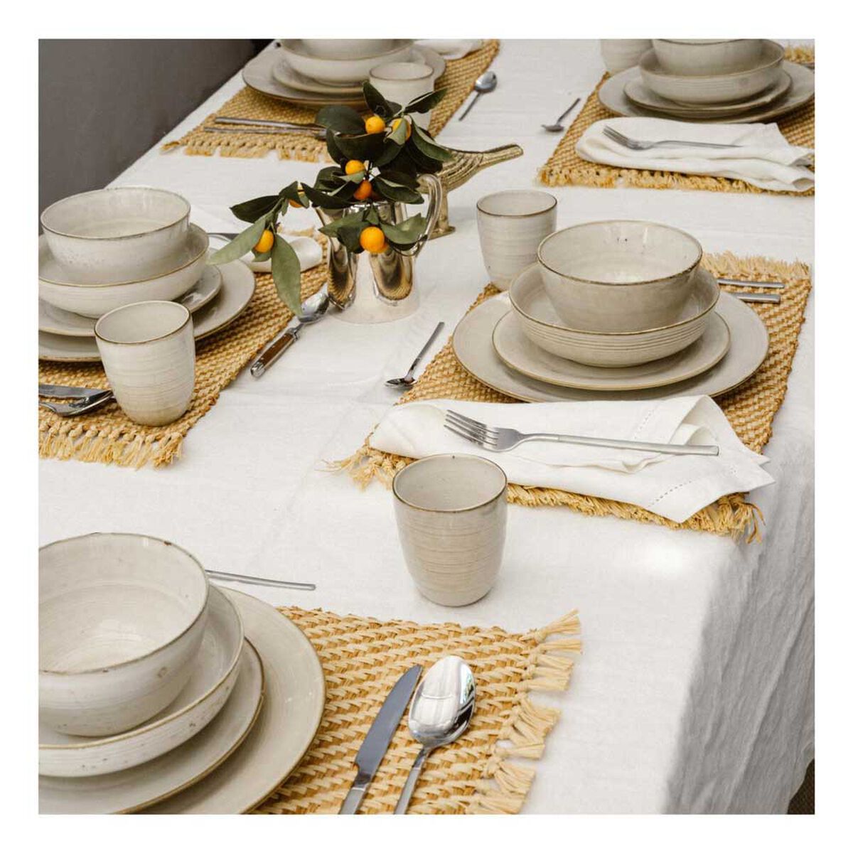 Juego de Vajilla Simplit Siena Cerámica Gres 30 Piezas Beige