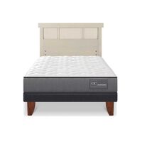 Cama Europea CIC 1,5 Plazas Anatomic + Respaldo Dublin Alpino